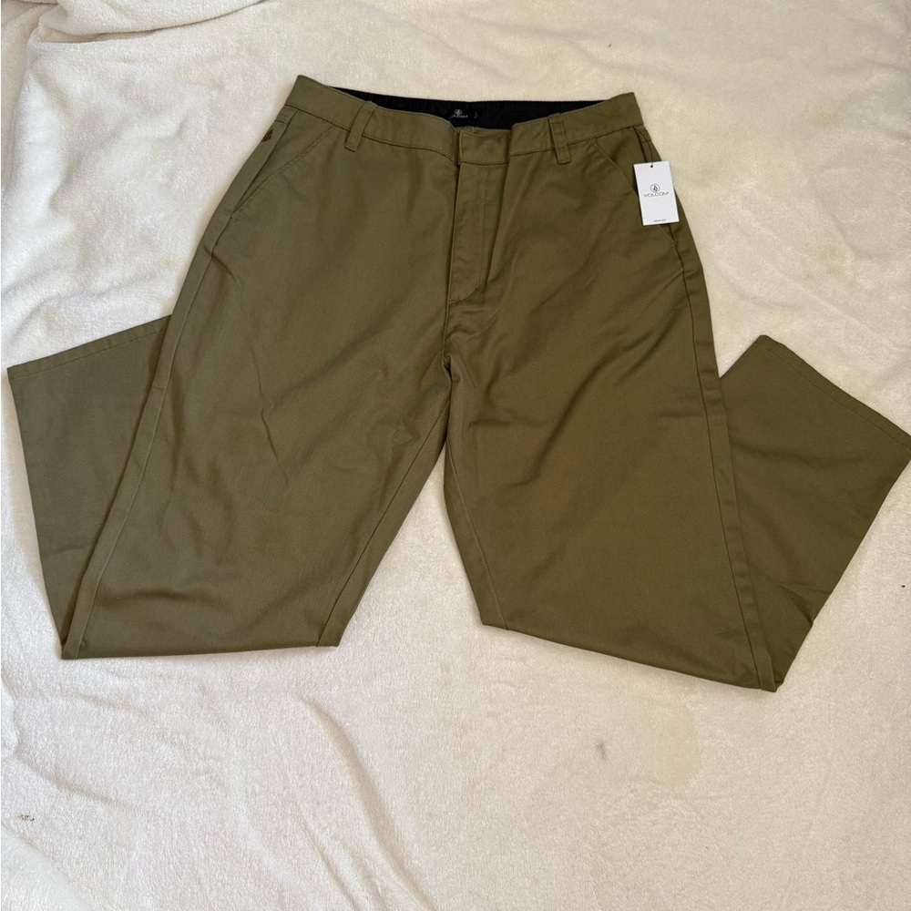Khaki Green Volcom Pants NWT